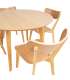 Söögilauakomplekt ROXBY ümar laud D105xH76cm, 4 tooli (AC91520 ), tamm
