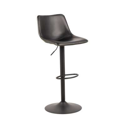 Baaripukk OREGON, vintage must kunstnahk, 47x51xH110cm