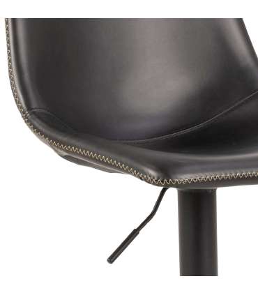 Baaripukk OREGON, vintage must kunstnahk, 47x51xH110cm