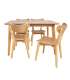 Söögilauakomplekt ROXBY laud 120x80xH76cm, 4 tooli (AC91520 ), tamm