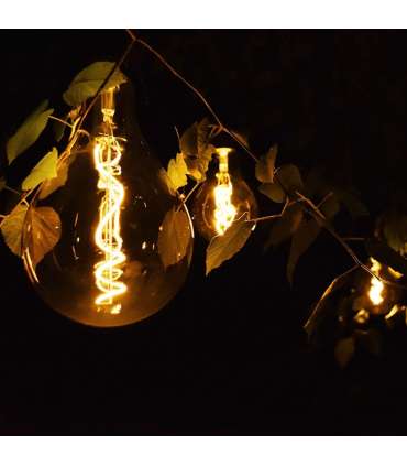 LED-lamp OUTDOOR AMBER BULB, D12.5xH17.5cm, ümar, taimer, patareidega
