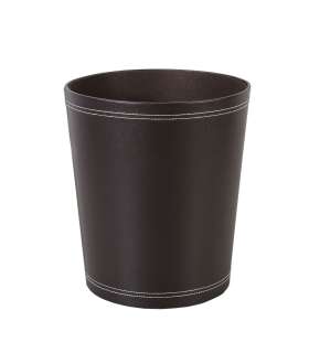 Prügikast WALTER D25xH28cm, tumepruun, kunstnahk