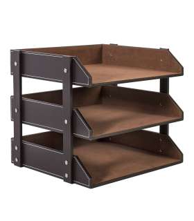 Dokumendiriiul WALTER 28x35xH27cm, pruun, kunstnahk