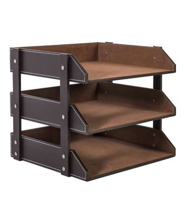 Dokumendiriiul WALTER 28x35xH27cm, pruun, kunstnahk