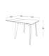 Söögilaud ROXBY, 80/120x80xH76cm, valge, pikendatav, lauaplaat: valgeks värvitud MDF, jalad: kummipuu