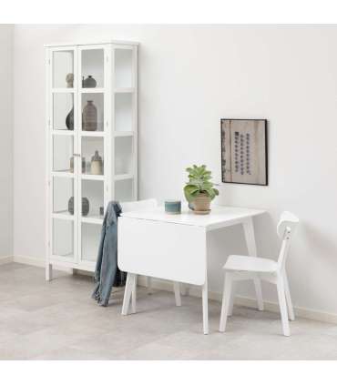 Обеденный стол ROXBY, 80/120x80xH76см, белый