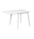 Söögilaud ROXBY, 80/120x80xH76cm, valge, pikendatav, lauaplaat: valgeks värvitud MDF, jalad: kummipuu