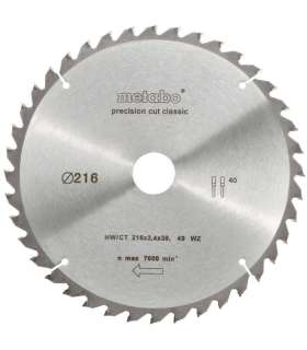 Saeketas 216x2,4/1,8x30mm, z40, WZ, -5°, Classic, Metabo
