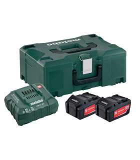 Basic set: 2 x 4.0 Ah + laadija ASC 55 + Metaloc kohver, Metabo
