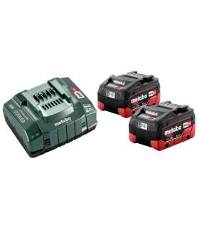 Basic set: 2 x 5,5Ah LiHD akut + ASC 145 laadija, Metabo