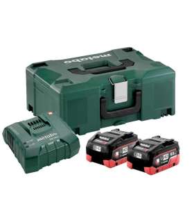 Basic set: 2 x 8,0 Ah LiHD + ASC 145 laadija + Metaloc, Metabo