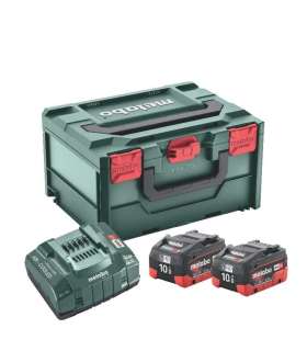 Basic set: 2 x 10,0 Ah LiHD + ASC 145 laadija + MetaBOX215, Metabo