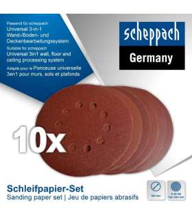 Velcrolihvketaste komplekt CGP1200 Ø180mm P40/80/120/180/240, Scheppach