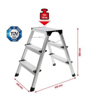 Klappredel 3 astet, alumiinium, 600mm, KS Tools