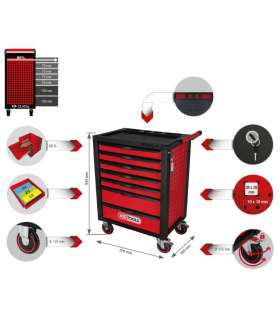 Tööriistakäru RACINGline, 7 sahtlit, KS Tools