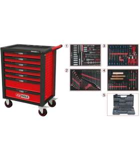 Tööriistakäru RACINGline, 7 sahtlit +komplekt 515-osa, KS Tools