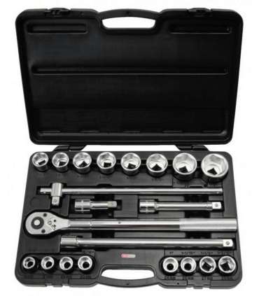 Padrun 3/4´´ komplekt 21osa CLASSIC 19-50mm, KS Tools