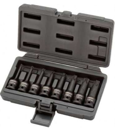 Löökpadrun TORX komplekt 1/2´´ T30-T80 8-osa pikk, KS Tools