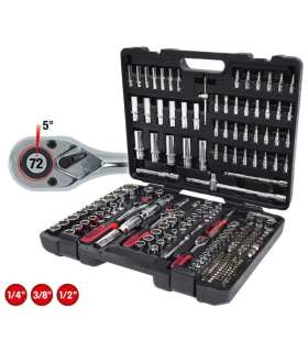 Padrunikomplekt CHROMEplus 1/4-3/8-1/2´´ komplekt 195-osa, KS Tools