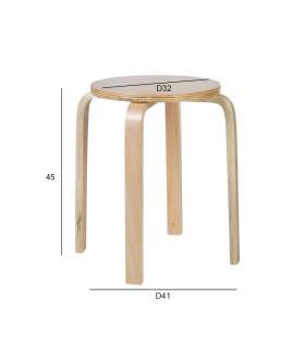 Taburet SIXTY-1 D41xH45cm, naturaalne