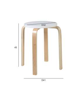 Taburet SIXTY-1 D41xH45cm, valge
