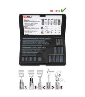 murdunud poldi väljakeeramis komplekt M5-M16 25osa, KS Tools