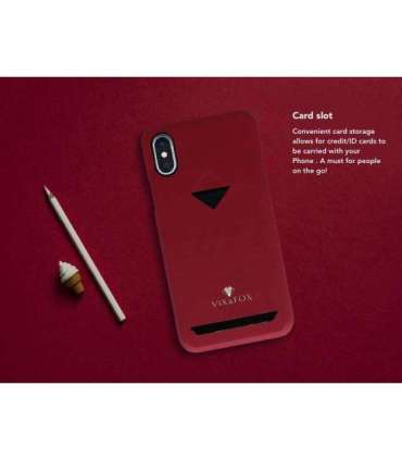 VixFox Card Slot Back Shell for Samsung S9 ruby red