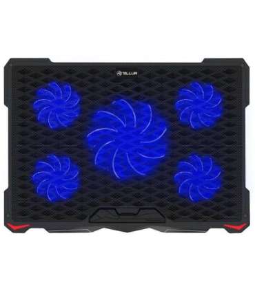 Tellur Cooling pad Basic 17, 5 fans, LED, black