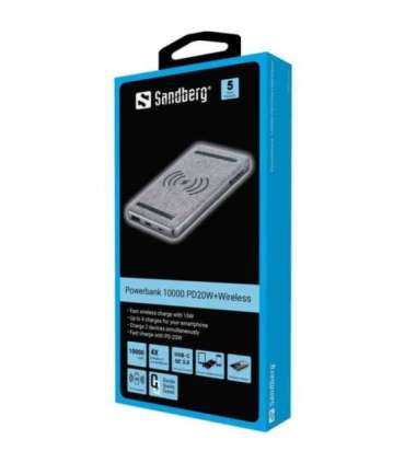 Sandberg 420-61 Powerbank 10000 PD20W+Wireless