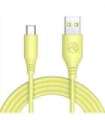Tellur Silicone USB to Type-C cable 3A, 1m, yellow