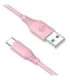 Tellur Silicone USB to Type-C cable 3A 1m pink