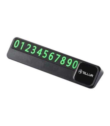 Tellur Basic Temporary car parking phone number card plastic black