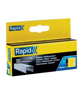 Klambrid 13/10 2500tk 10,6x0,7mm, kollane, pappkarbis, Rapid