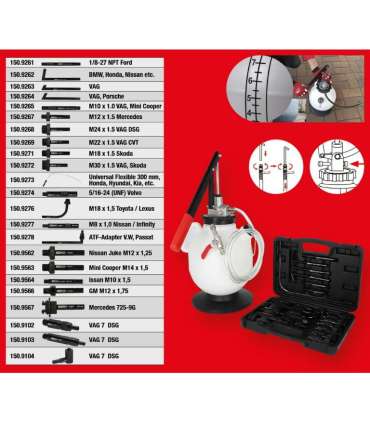 Transmissiooniõli täitmise käsipump, 23 osa, KS Tools