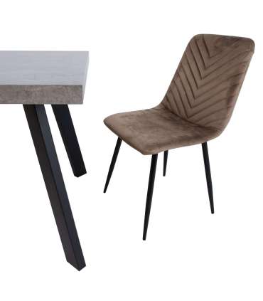 Стул BRIE, бежевый бархат