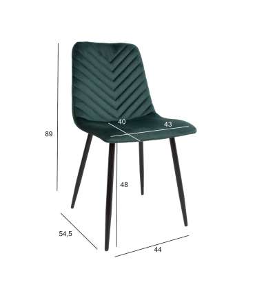 Стул BRIE, темно-зеленый бархат