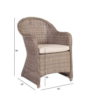 Tool TOSCANA 60x69xH86cm, beež