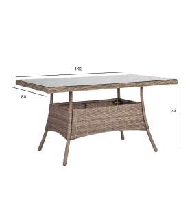 Laud TOSCANA 140x80xH73cm, beež