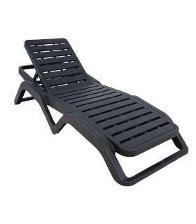 Lamamistool SCIROCCO 71x187xH44cm, tumehall, plastik