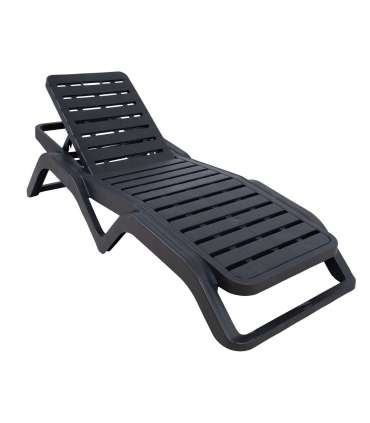 Шезлонг SCIROCCO 71x187xH445см, темно-серый