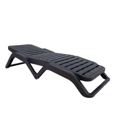 Lamamistool SCIROCCO 71x187xH44cm, tumehall, plastik