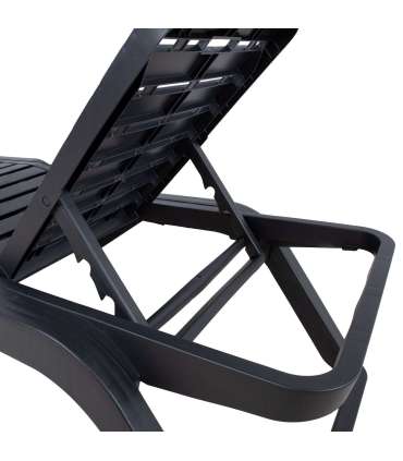 Lamamistool SCIROCCO 71x187xH44cm, tumehall, plastik