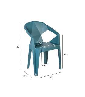 Tool MUZE 56x50,6xH80cm, meresinine plastik