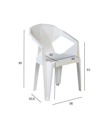 Tool MUZE 56x50,6xH80cm, valge plastik