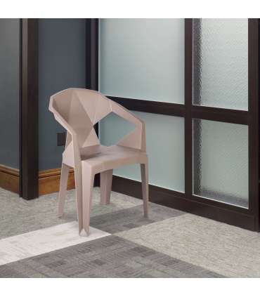 Tool MUZE 56x50,6xH80cm, taupe plastik