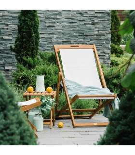 Шезлонг FINLAY 62,5x108xH105см, белый