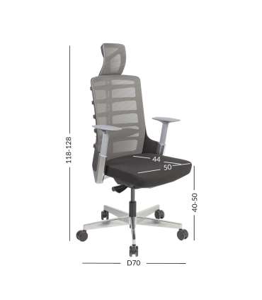 Рабочий стул SPINELLY черный/серый