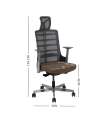 Рабочий стул SPINELLY серо-коричневый / серый