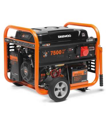 Daewoo GDA 8500E-3 engine-generator 7000 W 30 L Petrol Black, Orange