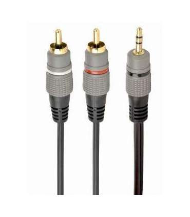 CABLE AUDIO 3.5MM TO 2RCA 5M/GOLD CCA-352-5M GEMBIRD